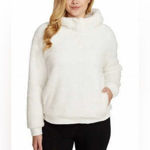 Cozy White Fleece Hoodie